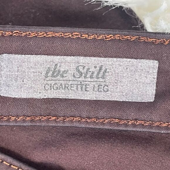 AG Adriano Goldschmied The Stilt Cigarette Leg Brown Pants Sz 29 - Picture 8 of 12